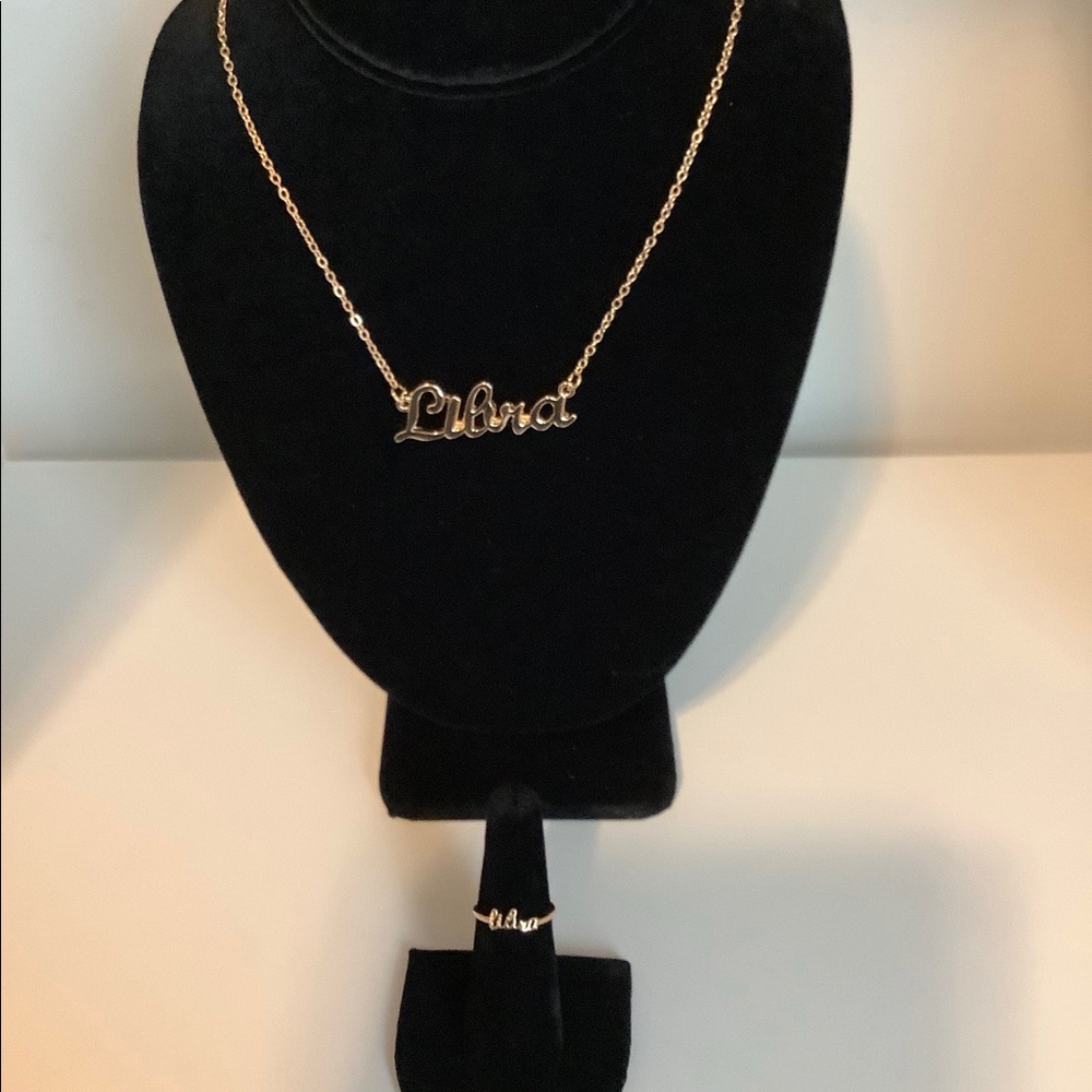 Zodiac- Libra Necklace and Ring Set